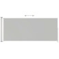 vidaXL Tenda Laterale Retrattile per Patio 220x500 cm Crema vidaXL Tenda Laterale Retrattile per Patio 220x500 cm Crema