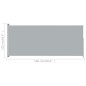 vidaXL Tenda Laterale Retrattile per Patio 220x500 cm Grigia vidaXL Tenda Laterale Retrattile per Patio 220x500 cm Grigia