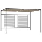 vidaXL Gazebo con Tetto Retrattile 3x4x2,3 m Grigio Talpa 180 g/m² vidaXL Gazebo con Tetto Retrattile 3x4x2,3 m Grigio Talpa 180 g/m²