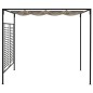 vidaXL Gazebo con Tetto Retrattile 3x4x2,3 m Grigio Talpa 180 g/m² vidaXL Gazebo con Tetto Retrattile 3x4x2,3 m Grigio Talpa 180 g/m²