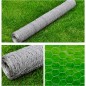 vidaXL Recinzione in Rete in Acciaio Zincato Esagonale 1x25 m Argento vidaXL Recinzione in Rete in Acciaio Zincato Esagonale 1x25 m Argento