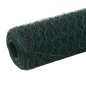 vidaXL Recinzione in Rete per Pollaio in Acciaio e PVC 25x1,5 m Verde vidaXL Recinzione in Rete per Pollaio in Acciaio e PVC 25x1,5 m Verde