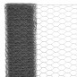 vidaXL Recinzione in Rete per Pollaio in Acciaio e PVC 25x0,5 m Grigia vidaXL Recinzione in Rete per Pollaio in Acciaio e PVC 25x0,5 m Grigia