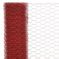vidaXL Recinzione in Rete per Pollaio in Acciaio e PVC 25x1,2 m Rossa vidaXL Recinzione in Rete per Pollaio in Acciaio e PVC 25x1,2 m Rossa