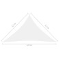 Parasole a Vela Oxford Triangolare 3,5x3,5x4,9 m Bianco Parasole a Vela Oxford Triangolare 3,5x3,5x4,9 m Bianco
