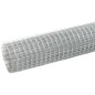 vidaXL Recinzione in Rete per Pollaio Acciaio Zincato 25x0,5 m Argento vidaXL Recinzione in Rete per Pollaio Acciaio Zincato 25x0,5 m Argento
