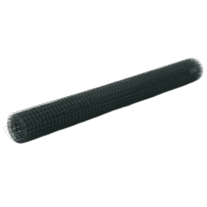 vidaXL Recinzione in Rete per Pollaio in Acciaio e PVC 10x1,5 m Verde vidaXL Recinzione in Rete per Pollaio in Acciaio e PVC 10x1,5 m Verde