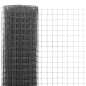 vidaXL Recinzione in Rete per Pollaio in Acciaio e PVC 10x0,5 m Grigia vidaXL Recinzione in Rete per Pollaio in Acciaio e PVC 10x0,5 m Grigia
