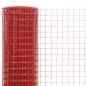 vidaXL Recinzione in Rete per Pollaio in Acciaio e PVC 10x0,5 m Rossa vidaXL Recinzione in Rete per Pollaio in Acciaio e PVC 10x0,5 m Rossa
