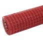 vidaXL Recinzione in Rete per Pollaio in Acciaio e PVC 25x0,5 m Rossa vidaXL Recinzione in Rete per Pollaio in Acciaio e PVC 25x0,5 m Rossa