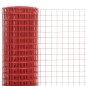vidaXL Recinzione in Rete per Pollaio in Acciaio e PVC 25x0,5 m Rossa vidaXL Recinzione in Rete per Pollaio in Acciaio e PVC 25x0,5 m Rossa