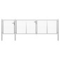 vidaXL Cancello per Giardino in Acciaio 400x75 cm Argento vidaXL Cancello per Giardino in Acciaio 400x75 cm Argento