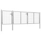 vidaXL Cancello per Giardino in Acciaio 400x75 cm Argento vidaXL Cancello per Giardino in Acciaio 400x75 cm Argento