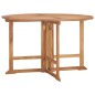 vidaXL Tavolo da Giardino Pieghevole Ø120x75 cm in Massello di Teak vidaXL Tavolo da Giardino Pieghevole Ø120x75 cm in Massello di Teak