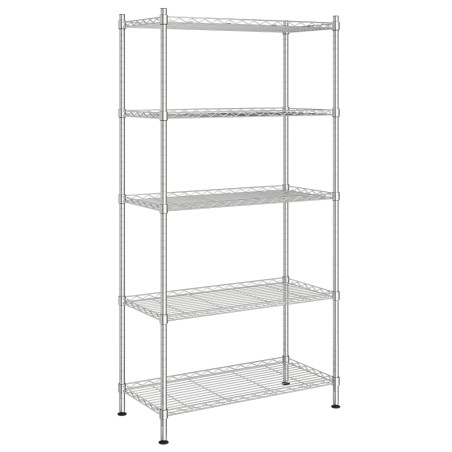 vidaXL Scaffale a 5 Livelli 90x35x180 cm Cromato 250 kg