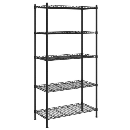 vidaXL Scaffale a 5 Livelli 90x35x180 cm Nero 250 kg