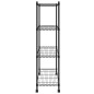 vidaXL Scaffale a 4 Livelli con Ruote 90x35x142 cm Nero 200 kg