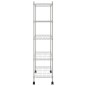 vidaXL Scaffale a 5 Livelli con Ruote 75x35x155 cm Cromato 250 kg
