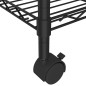 vidaXL Scaffale a 5 Livelli con Ruote 75x35x155 cm Nero 250 kg vidaXL Scaffale a 5 Livelli con Ruote 75x35x155 cm Nero 250 kg