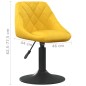 vidaXL Sgabello da Bar Giallo Senape in Velluto vidaXL Sgabello da Bar Giallo Senape in Velluto