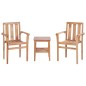 vidaXL Set da Bistrò 3 pz in Legno Massello di Teak
