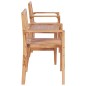 vidaXL Set da Bistrò 3 pz in Legno Massello di Teak