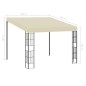 vidaXL Gazebo a Parete 3x3 m Crema in Tessuto vidaXL Gazebo a Parete 3x3 m Crema in Tessuto