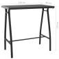 vidaXL Tavolo da Bar da Giardino Nero 110x60x110 cm in Vetro Temperato