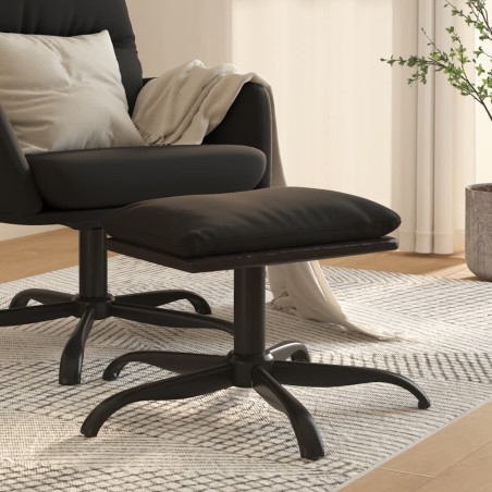 vidaXL Poggiapiedi Nero 60x60x36 cm in Tessuto e Similpelle
