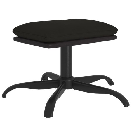 vidaXL Poggiapiedi Nero 60x60x36 cm in Tessuto e Similpelle