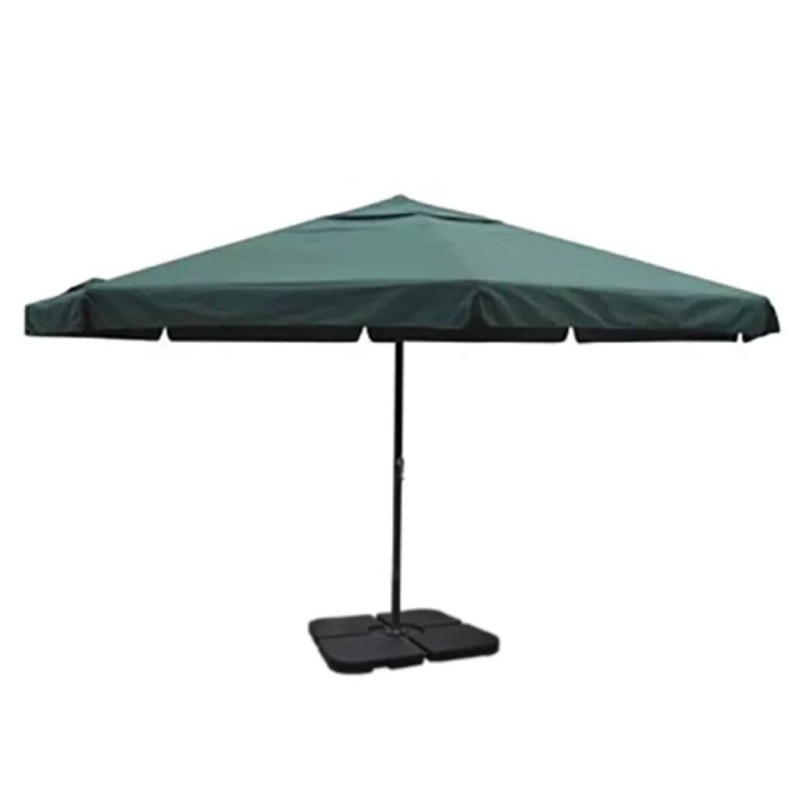 Ombrellone in Alluminio con Base Portatile Verde Ombrellone in Alluminio con Base Portatile Verde