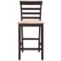 vidaXL Set Tavolo da Bar in Legno Marrone e 4 Sedie da Bar vidaXL Set Tavolo da Bar in Legno Marrone e 4 Sedie da Bar