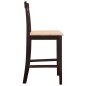 vidaXL Set Tavolo da Bar in Legno Marrone e 4 Sedie da Bar vidaXL Set Tavolo da Bar in Legno Marrone e 4 Sedie da Bar