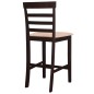 vidaXL Set Tavolo da Bar in Legno Marrone e 4 Sedie da Bar vidaXL Set Tavolo da Bar in Legno Marrone e 4 Sedie da Bar