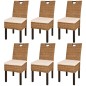 vidaXL Sedie Sala da Pranzo 6 pz in Rattan Kubu e Legno di Mango vidaXL Sedie Sala da Pranzo 6 pz in Rattan Kubu e Legno di Mango