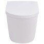 vidaXL WC a Muro con Sciacquone Nascosto in Ceramica Bianco vidaXL WC a Muro con Sciacquone Nascosto in Ceramica Bianco
