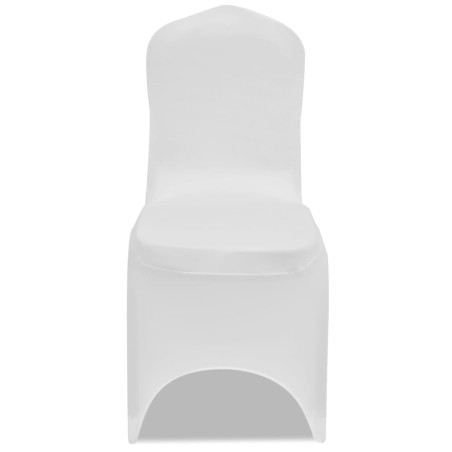 vidaXL 100 Pz Fodere Elastiche per Sedie Bianche