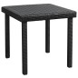 vidaXL Lettini Prendisole 2 pz con Tavolo in Polyrattan Nero vidaXL Lettini Prendisole 2 pz con Tavolo in Polyrattan Nero