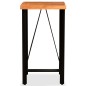 vidaXL Set da Bar 3 pz in Legno Massello Acacia in Pelle Vera e Tela vidaXL Set da Bar 3 pz in Legno Massello Acacia in Pelle Vera e Tela
