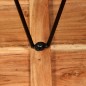 vidaXL Set da Bar 3 pz in Legno Massello Acacia in Pelle Vera e Tela vidaXL Set da Bar 3 pz in Legno Massello Acacia in Pelle Vera e Tela