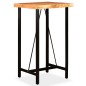 vidaXL Set da Bar 3 pz in Legno Massello Acacia in Pelle Vera e Tela vidaXL Set da Bar 3 pz in Legno Massello Acacia in Pelle Vera e Tela