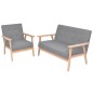 vidaXL Set di Divani 2 pz in Tessuto Grigio Chiaro vidaXL Set di Divani 2 pz in Tessuto Grigio Chiaro