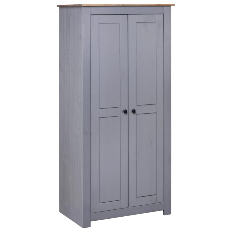 Armadio Grigio 80x50x171,5 cm Legno Massello Pino Panama Range Armadio Grigio 80x50x171,5 cm Legno Massello Pino Panama Range