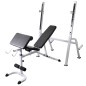vidaXL Panca Multifunzione con Rack Bilanciere e Set Manubri 60,5 kg vidaXL Panca Multifunzione con Rack Bilanciere e Set Manubri 60,5 kg
