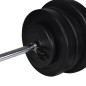 vidaXL Panca Multifunzione con Rack Bilanciere e Set Manubri 60,5 kg vidaXL Panca Multifunzione con Rack Bilanciere e Set Manubri 60,5 kg