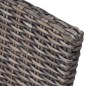 vidaXL Sedie da Pranzo 4 pz Marroni in Rattan Kubu e Legno di Mango vidaXL Sedie da Pranzo 4 pz Marroni in Rattan Kubu e Legno di Mango