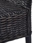 vidaXL Sedie da Pranzo 6 pz Nere in Rattan Kubu e Legno di Mango vidaXL Sedie da Pranzo 6 pz Nere in Rattan Kubu e Legno di Mango