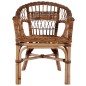 vidaXL Sedie da Esterno 4 pz in Rattan Naturale Marrone vidaXL Sedie da Esterno 4 pz in Rattan Naturale Marrone