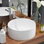 Lavandino Rotondo in Ceramica Bianca 40 x 15 cm Lavandino Rotondo in Ceramica Bianca 40 x 15 cm