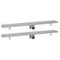 vidaXL Scarico Doccia Lineare 2 pz 930x140 mm Acciaio Inossidabile